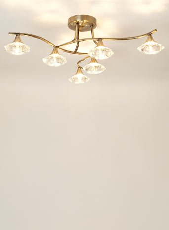 Bhs Bronze Marina 6 Light Flush Amazon Co Uk Kitchen Home