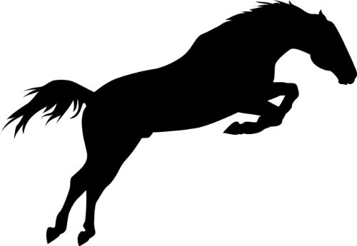 Jumping Horse Stencil - 10 inch (at longest point) - 7.5 mil standard