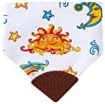 2 in 1 Teething Bib - Brown Sun