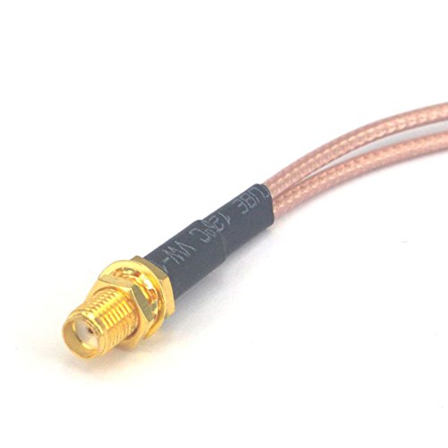 YOTENKO SMA -CRC9 Adapter SMA Female to Y Type 2 X CRC9 Rightangle Connector Splitter Combiner Cable Pigtail RG 316 15CM - Thumbnail 3