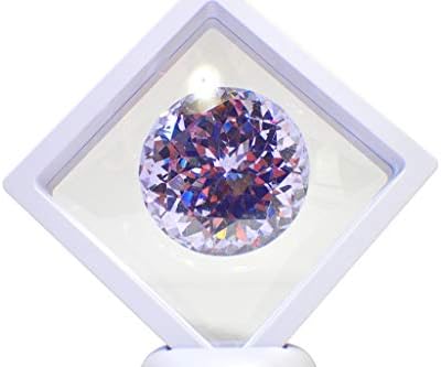 132カット 50mm フローティングディスプレイ ホワイト 空中浮遊 aaaaaキュービックジルコニア 4月誕生石 ルース裸