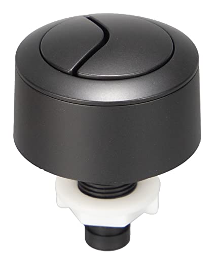 Matte Black Concealed Cable Dual Flush Push Button