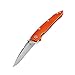KIZER Cutlery Folding Pocket Knives Satin Drop Point Stonewashed Blade Orange Tactical EDC Knife Sunburst Aluminum Knife,Sliver Ki4419A1