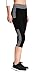 Neonysweets Womens Yoga Capri Tights Running Fitness Pants Leggings Black Gray M