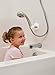 Changing Lifestyles Safe-er-Grip Portable Shower Arm, Contrasted White with gray accents