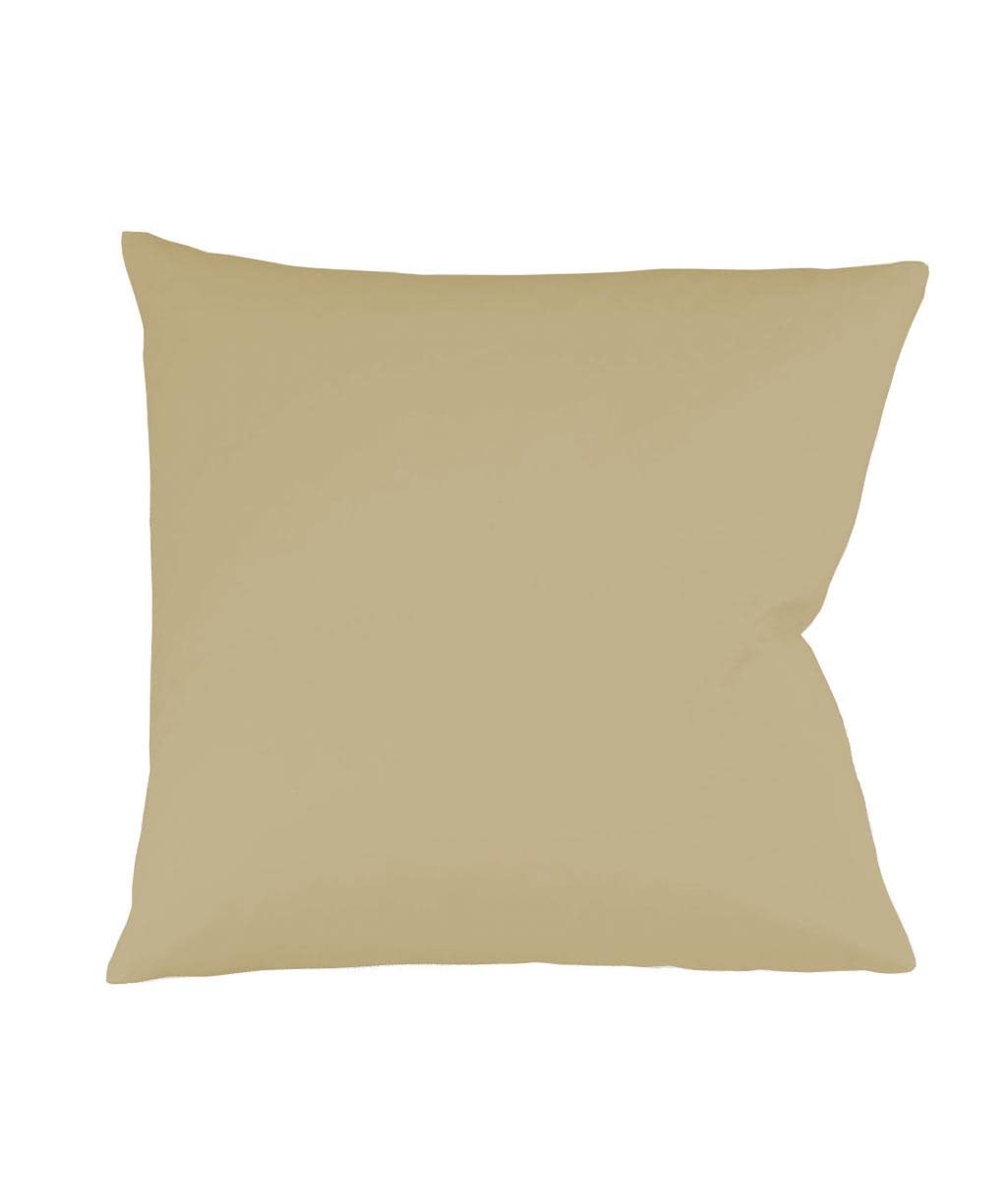 Fleuresse Pillow Case Colours 9100-2043 40x40 cm Maco (extra combed) Satin Colour Sand 100% Cotton with Zip