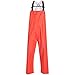 Grundens Men’s Shoreman Bib Pants | Stain-Resistant, Waterproof Seafood Processing Bibs, Orange, Medium