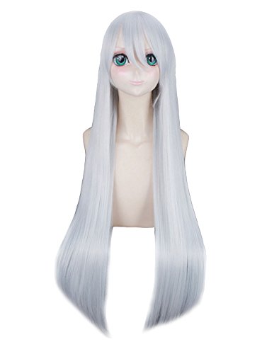Yangxiao Womens Sliver White Hair Wig Party Cosplay Accessories