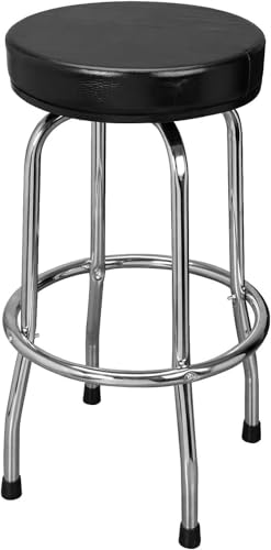 Big RED ATRP6185B-2 Swivel Bar Stool: Padded Garage/Shop Seat with Chrome Plate…