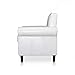 Homevibes Accent Chair PU Leather Reading Chair Upholstered Arm Chair Mid Century Modern Chair Comfy Single Sofa Comfortable Soft Leisure Sytlish Club Chair for Bedroom Living Room Home Office, White