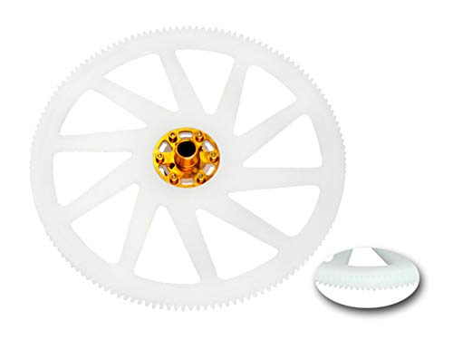 Microheli CNC Delrin Main Gear w/Aluminum Hub Set (Gold) - Blade 230S V2