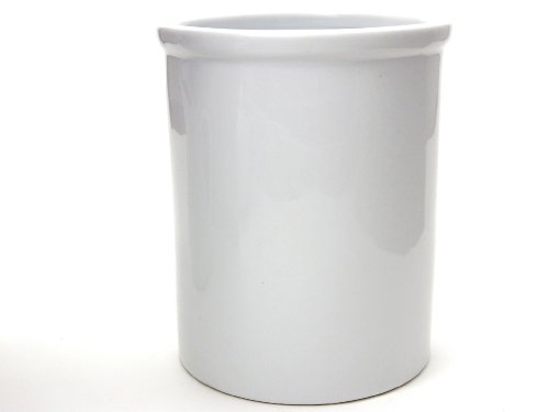 Kitchen Supply 8048 White Porcelain Utensil Holder 6.75 Inch by 5.5 Inch