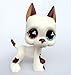 LPES Action Figures Pet #577 White & Brown Great Dane Dog Puppy Blue Eye Toy