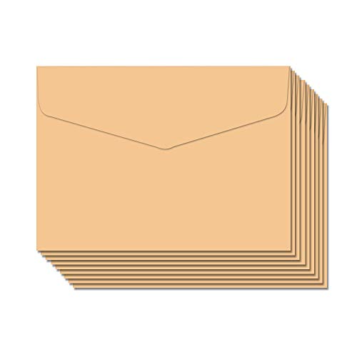 BLUGUL 50 Piece Small Envelopes, Mini Envelopes, 115 x 82 mm, for Birthday Party Supplies, Invitations Cards, Kraft