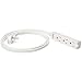 AmazonBasics Indoor 3 Prong Extension Power Cord Strip - Flat Plug, Grounded, 6 Foot, Pack of 2, White primary