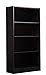 Mylex 47.5 Inch Bookcase, One Fixed and Three Adjustable Shelves, 47.5 x 24.75 x 9.5 Inches, Black Oak Finish, Assembly Required