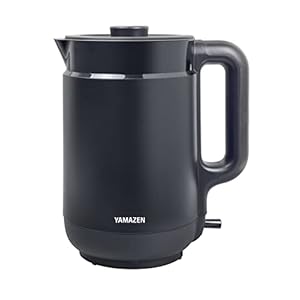 [山善] 電気ケトル 電気ポット 1.5L 大容量 自動電源OFF ブラック YKP-1512(B)