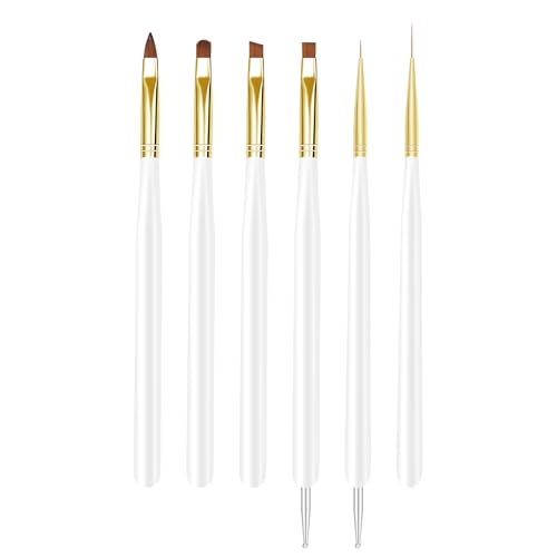 Nail Brushes, Six Painting Instruments on Finger Nails, Fine Threads for Crochet Paint, Manicure for Finger Rubbing Design, Money Lighter, Nail Polish, Polish