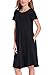 NELIUYA Womens Long Sleeve Casual Swing Dresses Flare Midi Dress Knee Length