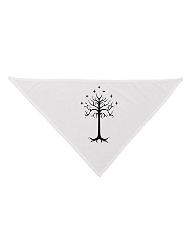 TooLoud The Royal White Tree Printed White Dog Bandana 26"