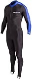 NeoSport Wetsuits Full Body Sports Skins Full Body Sports Skins, Blue Trim, (X - Large) Diving, Snorkeling & Wakeboarding