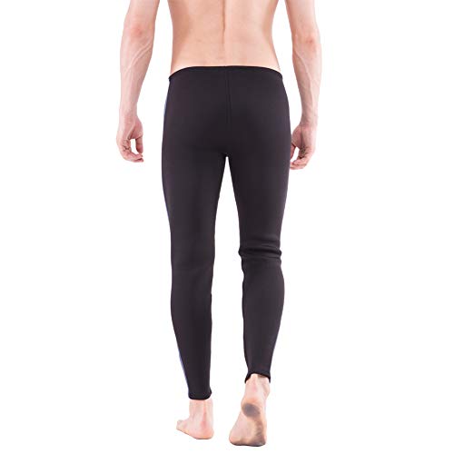 Flexel Wetsuit Pants 2MM Neoprene Men and Women's Surfing Leggings Swim Tights for Diving Snorkeling Kayaking Canoeing Trousers (2mm Pants Navy, Small)