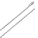 The Bling Factory 2.4mm High-Polished Stainless Steel Military Ball Chain Necklace, 24 inches
