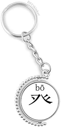 漢字コンポーネント Bo 回転式キーホルダー リング ディスク アクセサリー チェーンクリップ Masqueboutique Com
