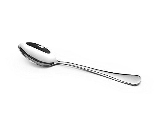 HornTide 6-Piece Dinner Spoon Set Table Spoon Flatware Stainless Steel Mirror Polishing 7-Inch 18cm