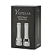 Vistella Manual Salt and Pepper Grinder Mill Set - Adjustable Coarseness - Acrylic Spice Container and Stainless Steel Body