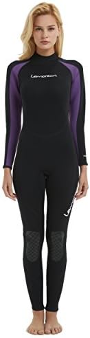 Lemorecn Women Wetsuits Neoprene 3/2mm Full Body Diving Suit