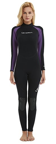 Lemorecn Women Wetsuits Neoprene 3/2mm Full Body Diving Suit