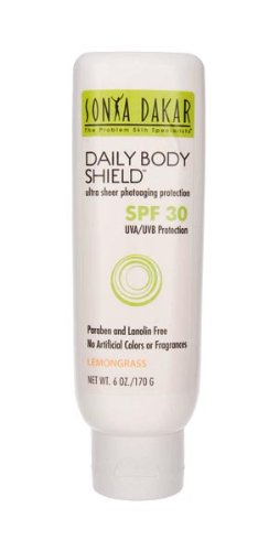 Sonya Dakar Body Shield Broad Protection Sunblock With SPF 30 Paraben Free 6 oz