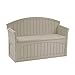 Suncast 50 Gallon Patio Bench with Storage - Decorative Resin Outdoor Patio Bench for Deck, Patio, Garden, Backyard - Ideal for Storing Toys, Cushions, Tools - Taupe primary