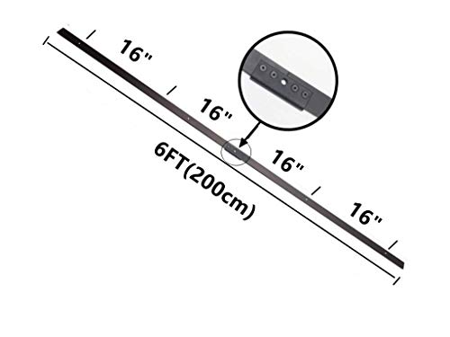 6 Foot Black Steel Slide Sliding Barn Door Hardware Track Rail Hanger Roller - Thumbnail 2