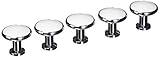 Amerock 14351-WCH Allison Value Knob, 1 3/16in, White/Polished Chrome, Pack of 10