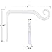 Plant Hanger Hook 6” Inch, Hand Forged Straight, White – Heavy Duty Iron Wall Hook for Plants, Bird Feeders, Lanterns, Wind Chimes