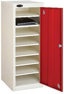 8 Shelf Storage Cabinet Orange Amazon Co Uk Office Products