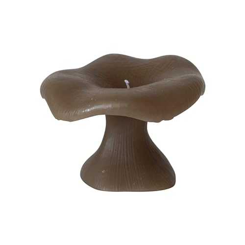 Creative Co-Op Unscented Mushroom Shaped Candles, Olive