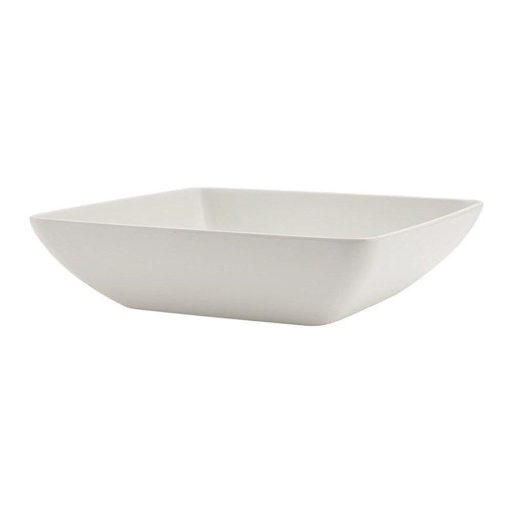 Genware NEV-MELSQB-20 Curved Square Bowl, 19 cm, White Melamine