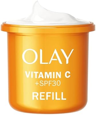 Creme hidratante facial de dia com vitamina C SPF 30 REFILL, com niacinamida. Cuidados de Pele Iluminadores: Ação Anti-Manchas Escuras, 50ml