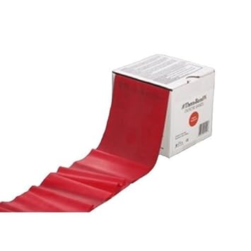 Thera Band ORIGINAL Übungsband Fitnessband Physioband 45,5 m, mittel, ROT