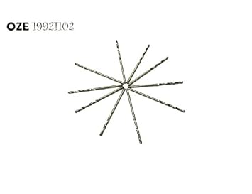 Generic 1 x 34mm : OZE19921102 10pcs HSS 0.5/0.6/0.7/0.8/0.9/1/1.1/1.2/1.3/1.4/1.5/1.6/1.7-2.5mm Dia. Tip Straight Shank Twist Drill Bit Gray