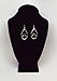 Oval Hippie Peace Sign Dangle Earrings Silver Finish Pewter