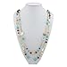 Bocar Long Necklaces for Women Trendy, Boho Layered Crystal Beaded Collar Necklaces for Women, Fashion Statement Necklaces Jewelry (NK-10084-Blue)