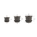 TRUEDAYS 5.9 Inch Plastic Nursery Flower Pots with Pallet Set of 10 Pack, White Marble