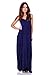 Simply Ravishing Rayon Span Maxi Boho Harem Spaghetti Strap Dress (Size: Small - 5X), 1X, Navy
