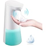 LAOPAO Soap Dispenser, Touchless Foaming Soap Dispenser Hand Free Countertop Soap Dispensers 240ml Automatic Soap Pump for Bathroom Kitchen