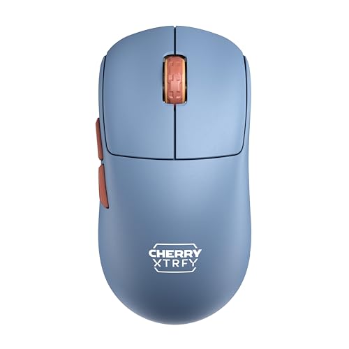 M68 Wireless, Mouse Gaming Senza Fili Ultra-Leggero, 2,4 GHz RF, Ottimizzato per eSport, Forma Simmetrica con Parte Frontale Ultra-Bassa, Blu