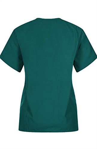MedPro Women's Medical Scrub Set Mock Wrap and Cargo Hunter Green M (GT-766)